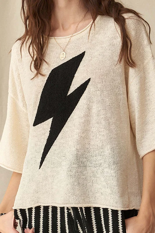 Storm Chaser Thunderbolt Graphic Sweater