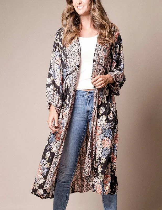 Victoria Kimono Duster - Black