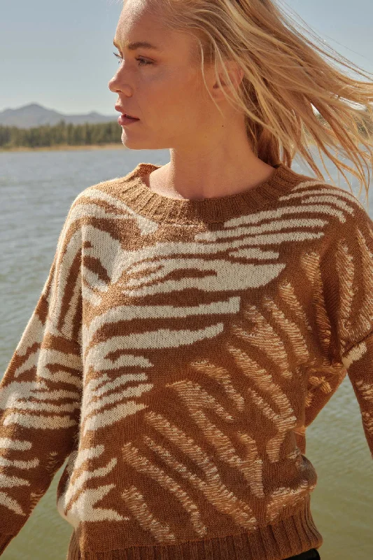 Wild Savanna Zebra-Print Sweater