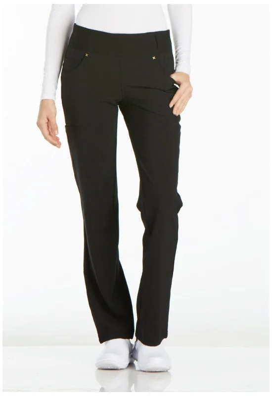 iFlex Cherokee Petite Mid Rise Straight Leg Pull-on Pant CK002P