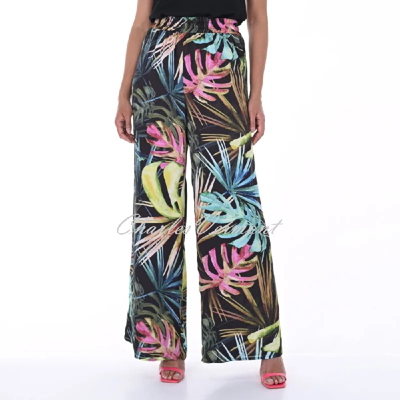 Frank Lyman Tropical Print Wide Leg Trouser - Style 246470