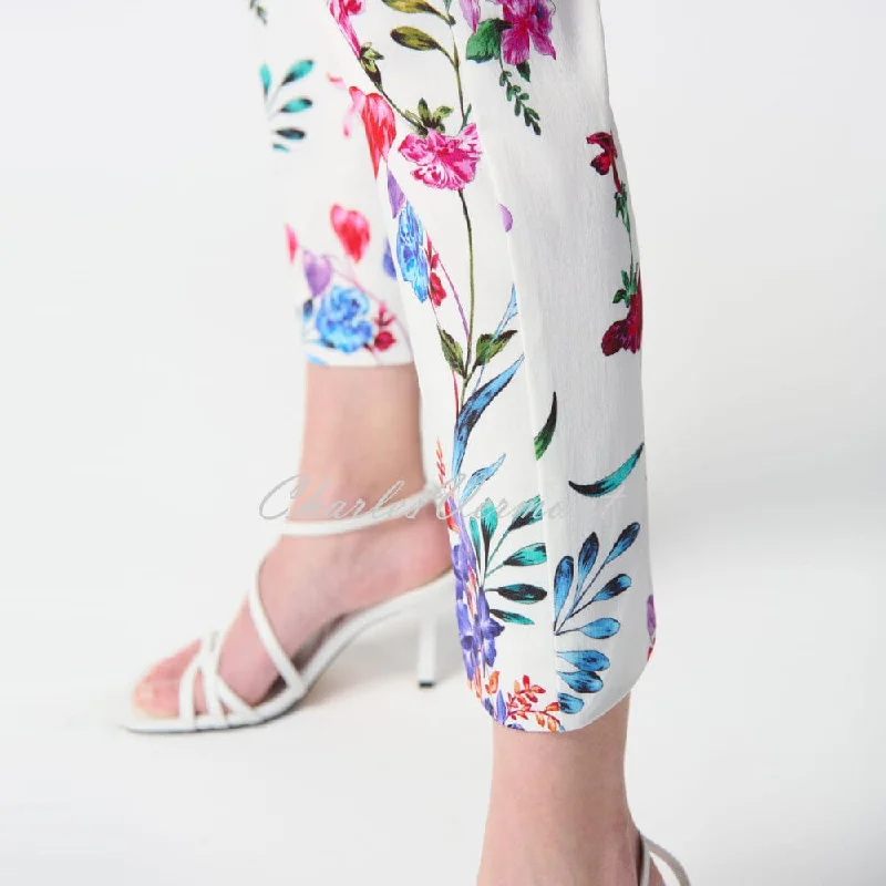 Joseph Ribkoff Floral Print Cropped Trouser - Style 242007