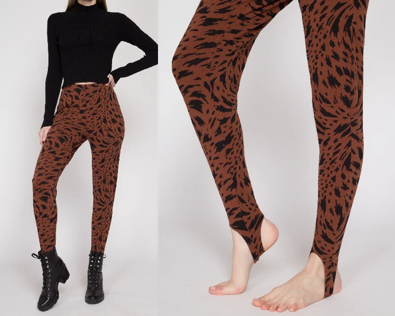 Small 80s Animal Print Stirrup Lounge Pants