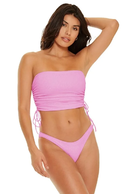 Malibu High Leg Cheeky Bikini Bottom - Blushing Pink