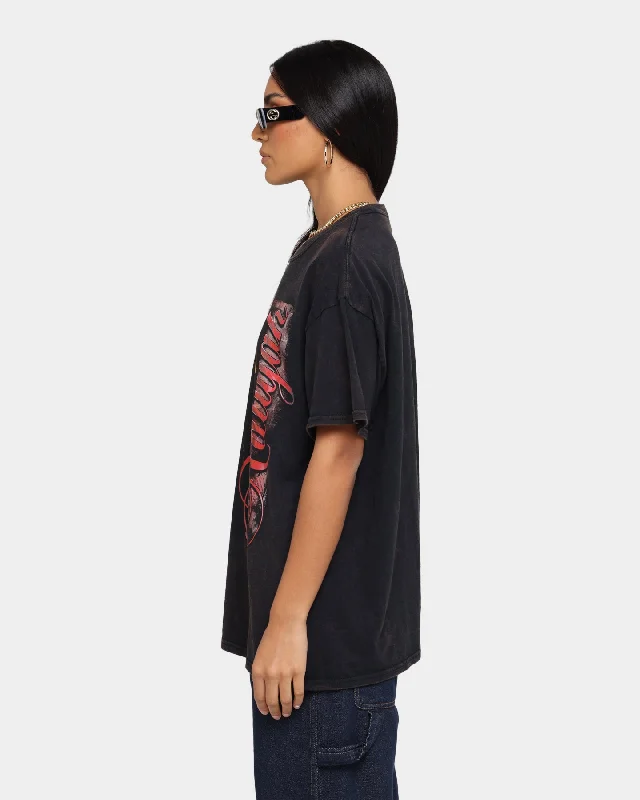 Aaliyah Red Brick Vintage T-Shirt Black Wash