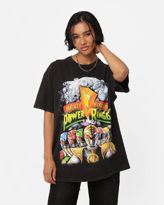 American Thrift X Power Rangers Mighty Morphin Vintage T-Shirt Black Wash