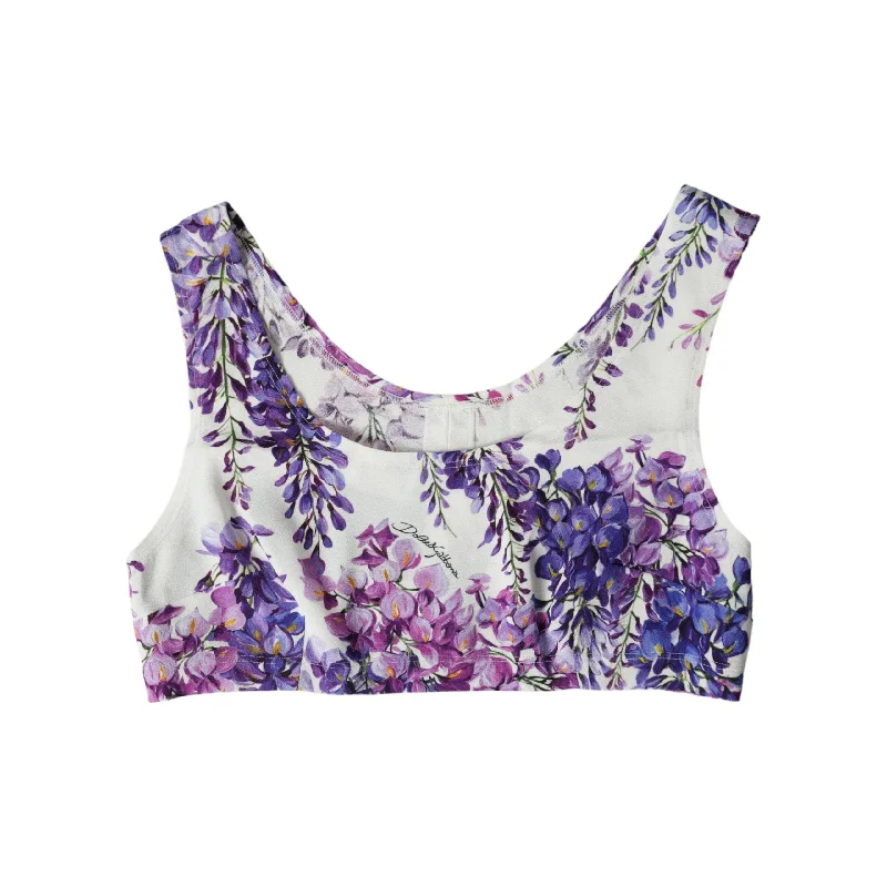 Dolce & Gabbana Elegant Floral Cropped Top