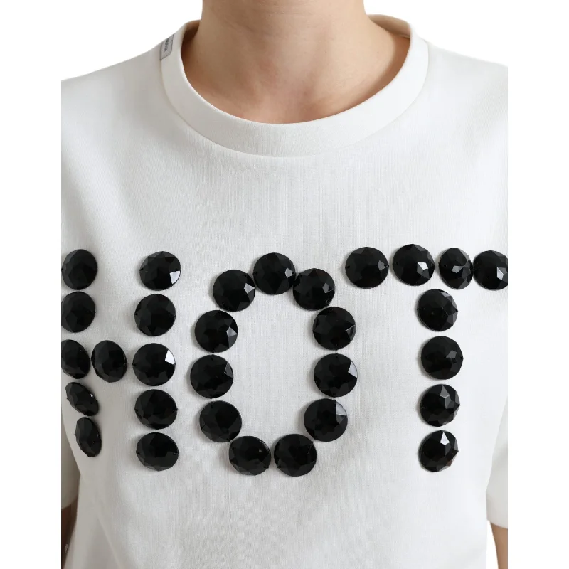 Dolce & Gabbana Embellished Crew Neck Fashion Tee