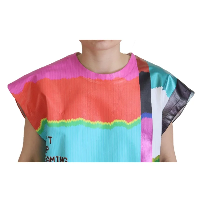 Dolce & Gabbana Multicolor Sleeveless Cotton Top