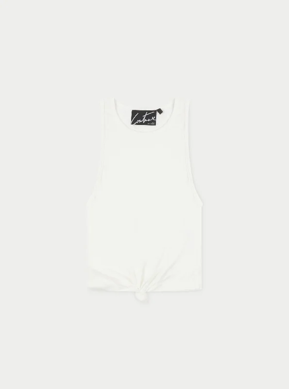 KNOTTED RACER VEST - WHITE