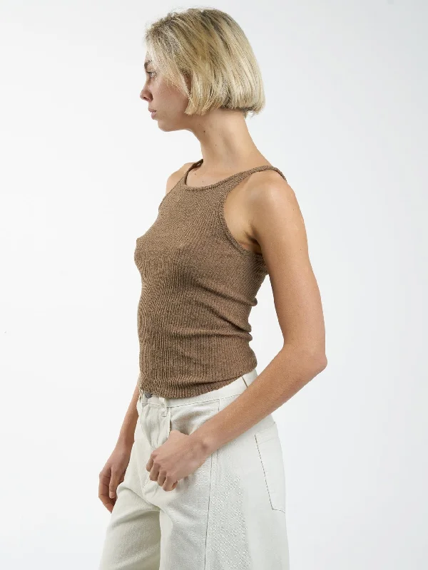 Langley Knit Tank - Mustard Gold