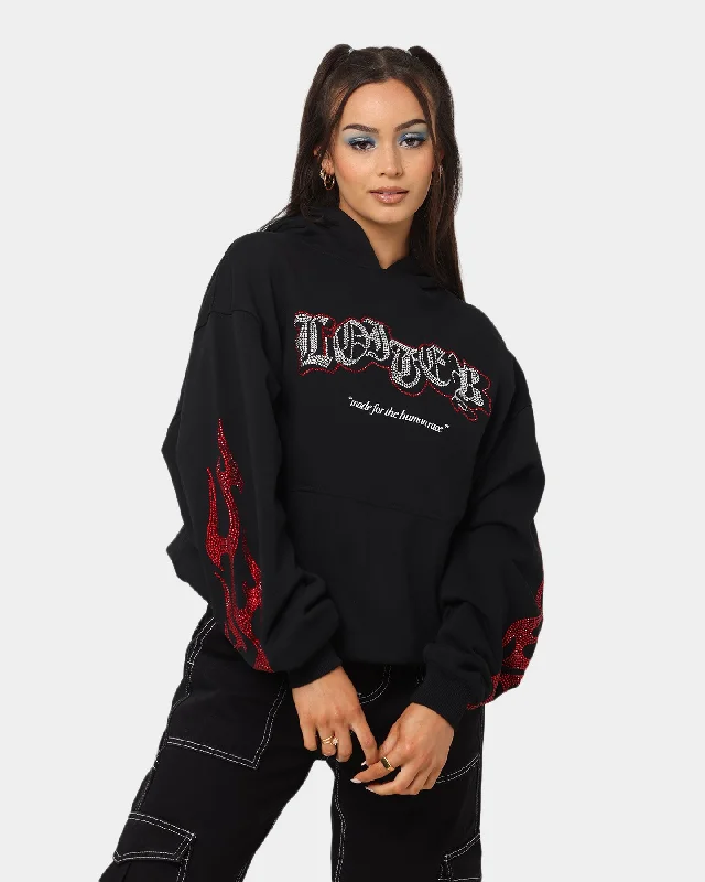 Loiter Cosmic Rhinestone Hoodie Black