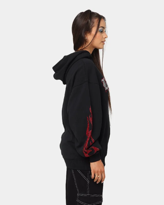 Loiter Cosmic Rhinestone Hoodie Black