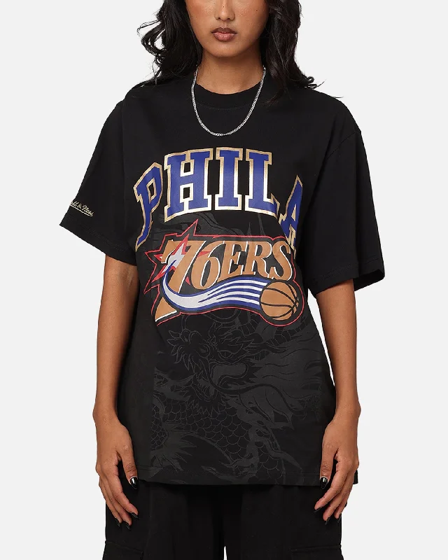 Mitchell & Ness Philadelphia 76ers Year Of The Dragon T-Shirt Faded Black