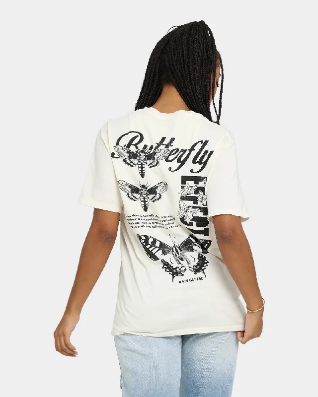 Rats Get Fat Butterfly Effect Vintage T-Shirt Off White