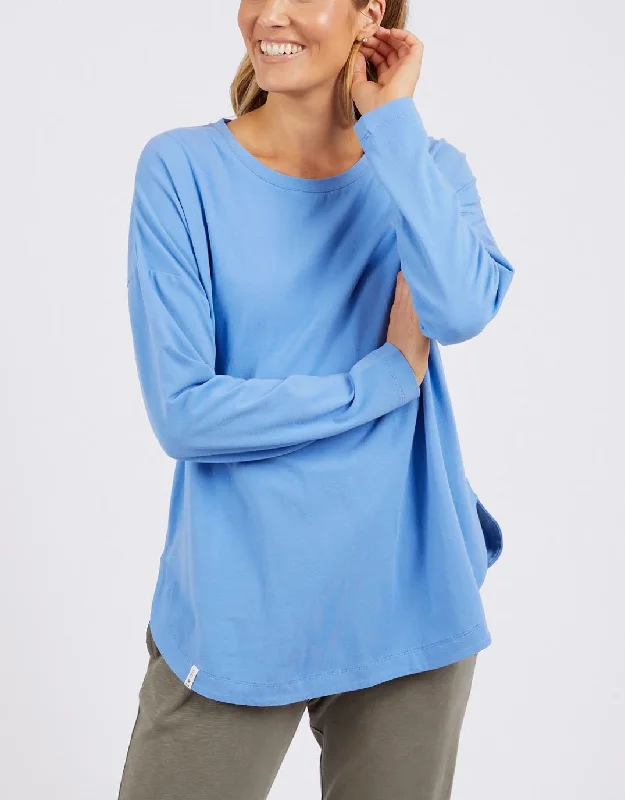 Society Long Sleeve Tee - Cerulean Blue