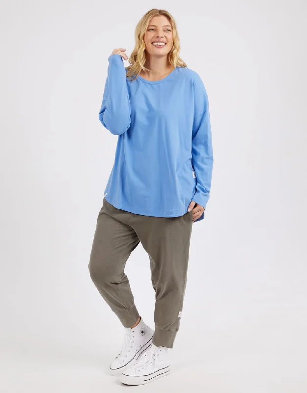 Society Long Sleeve Tee - Cerulean Blue