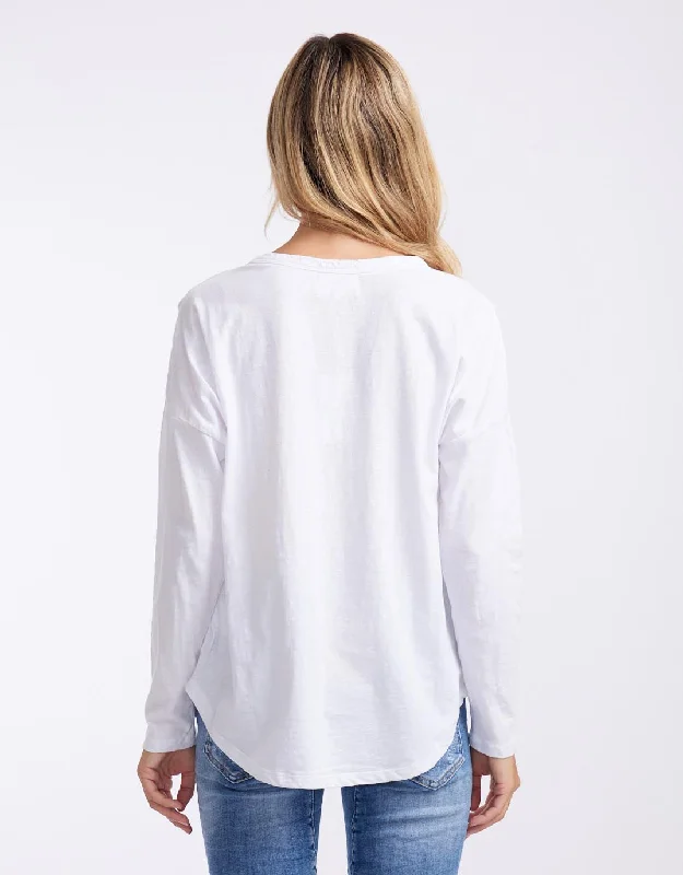 Stella Relaxed Long Sleeve Tee - White