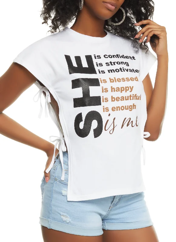 She is Me Open Side Graphic Tee