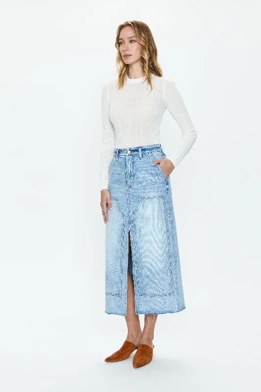 Alice Workwear High Rise Midi Skirt -  Coastal