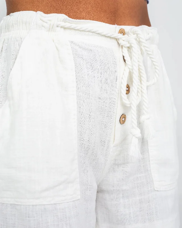 Westmoreland Linen Shorts in Ivory