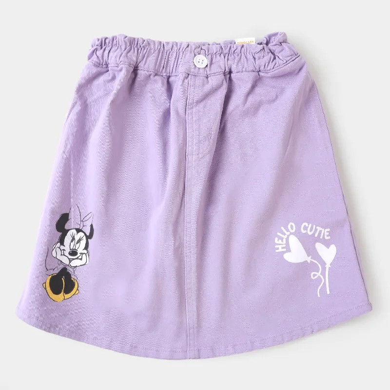 Girls Skirt Woven Character- Purple