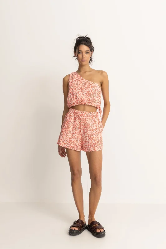 Islander Floral Beach Short Coral