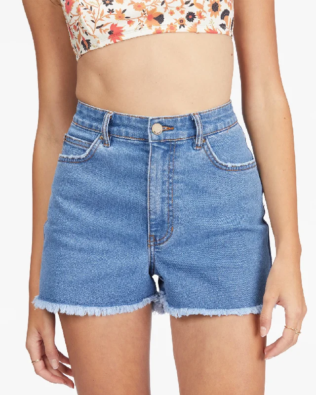 So Cheeky Denim Shorts - Costa Blue