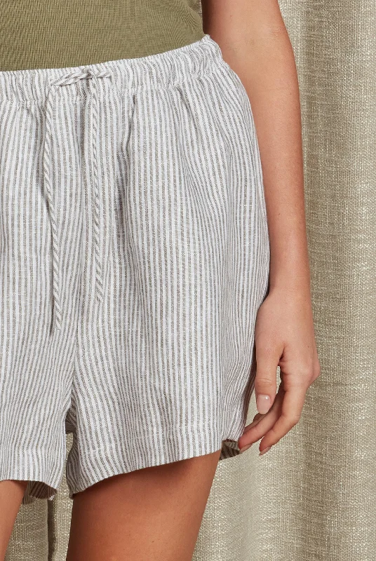 Stripe Riviera Linen Short