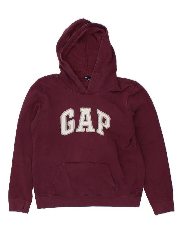 GAP Mens Graphic Hoodie Jumper Medium Burgundy