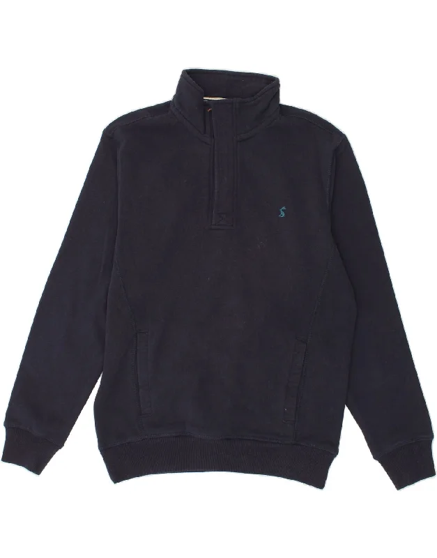 JOULES Mens Zip Neck Sweatshirt Jumper Medium Navy Blue Cotton