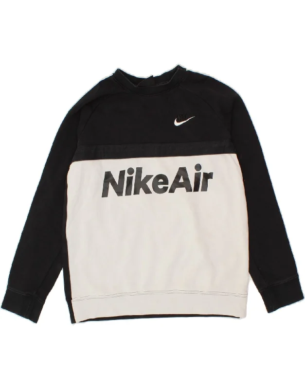 NIKE Boys Nike Air Graphic Sweatshirt Jumper 11-12 Years Large Black