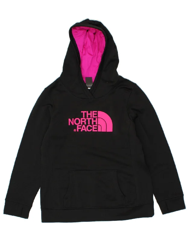 THE NORTH FACE Womens Graphic Hoodie Jumper UK 16 Large Black