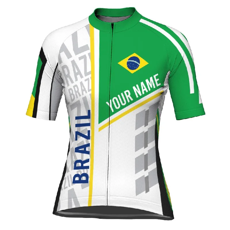 Customized Brazil Short Sleeve Cycling Jersey for Women