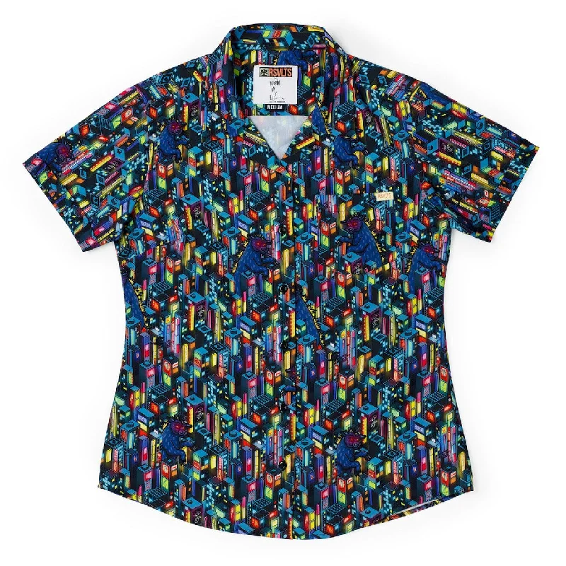 Justin Warner ""Cow-crete Jungle"" – Women's KUNUFLEX Short Sleeve Shirt