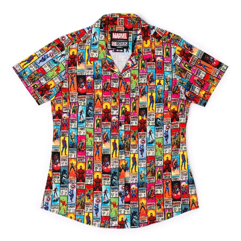 Marvel 85th Anniversary ""Corner Box Brigade"" – Women's KUNUFLEX Short Sleeve Shirt