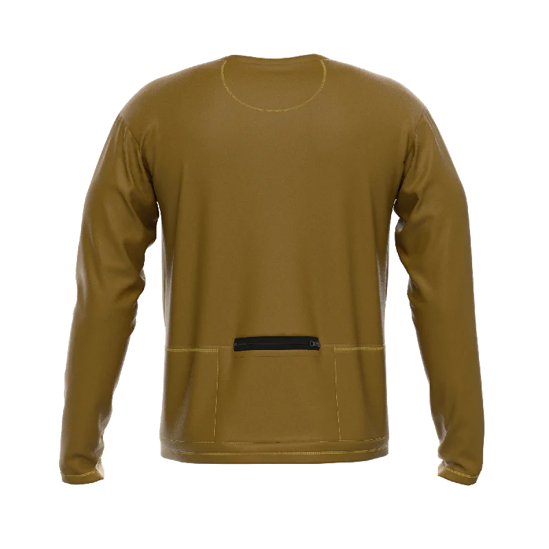 Men's Earth Matte Colors Long Sleeve Cycling Shirt