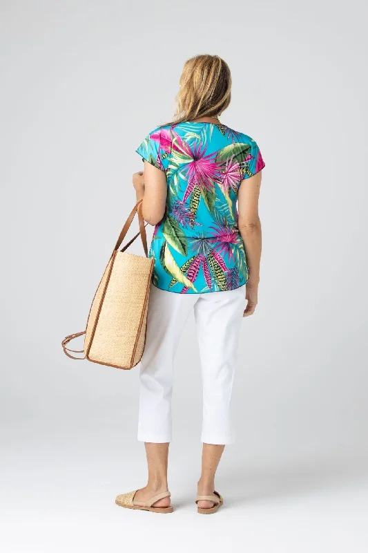 Noosa Print Short Sleeve Jersey Top