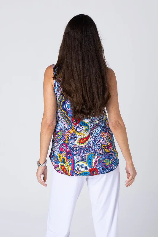 Rio Print Jersey Singlet Top