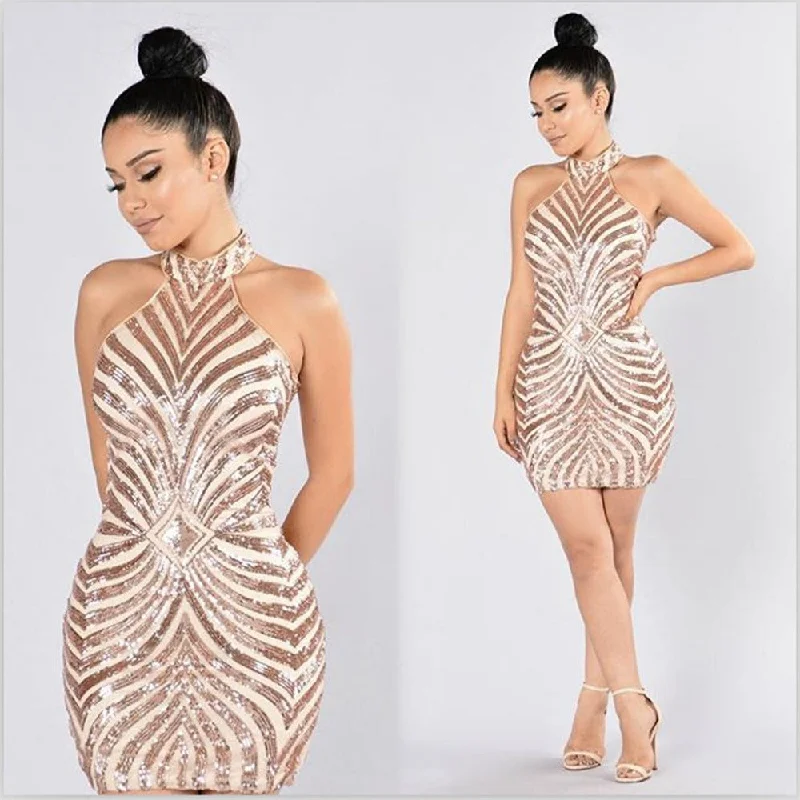 Bandage  Sequined Outfits Dress