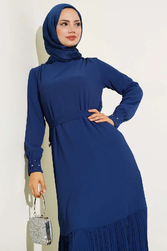 Dress with Lace Hem