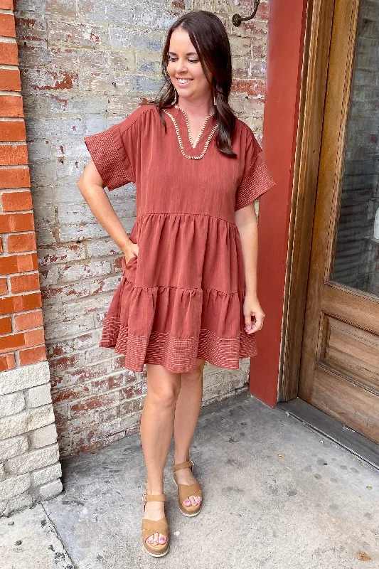 Give Me Love Brown Dress