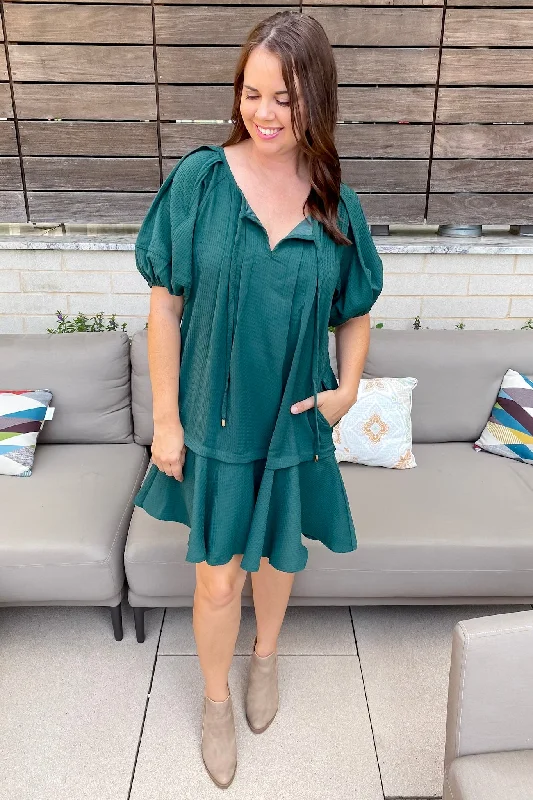 Good Results Textured Forest Dress