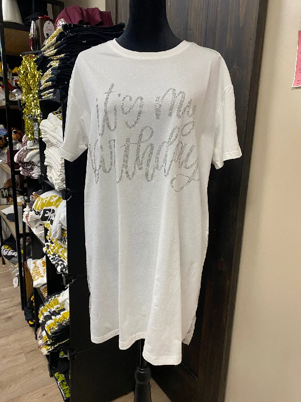 "It's My Birthday" Silver Sequin Dress