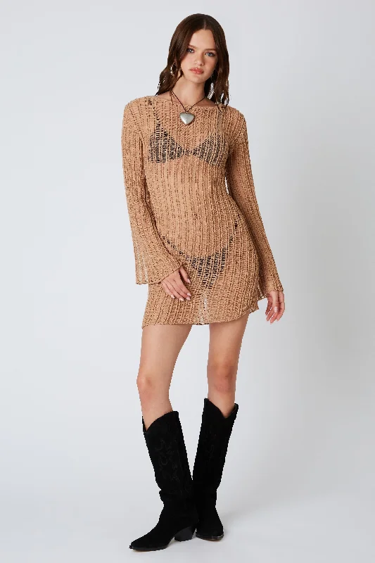 Lillian Sheer Crochet Dress