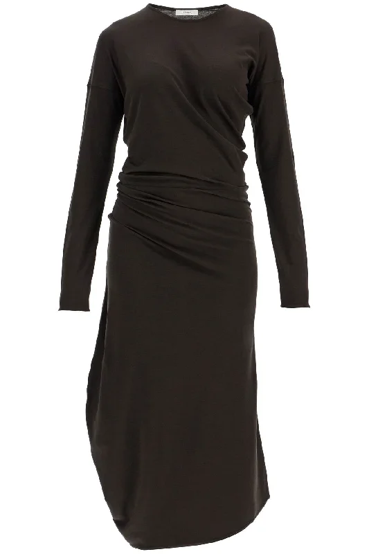 Long-sleeved Twisted Dress