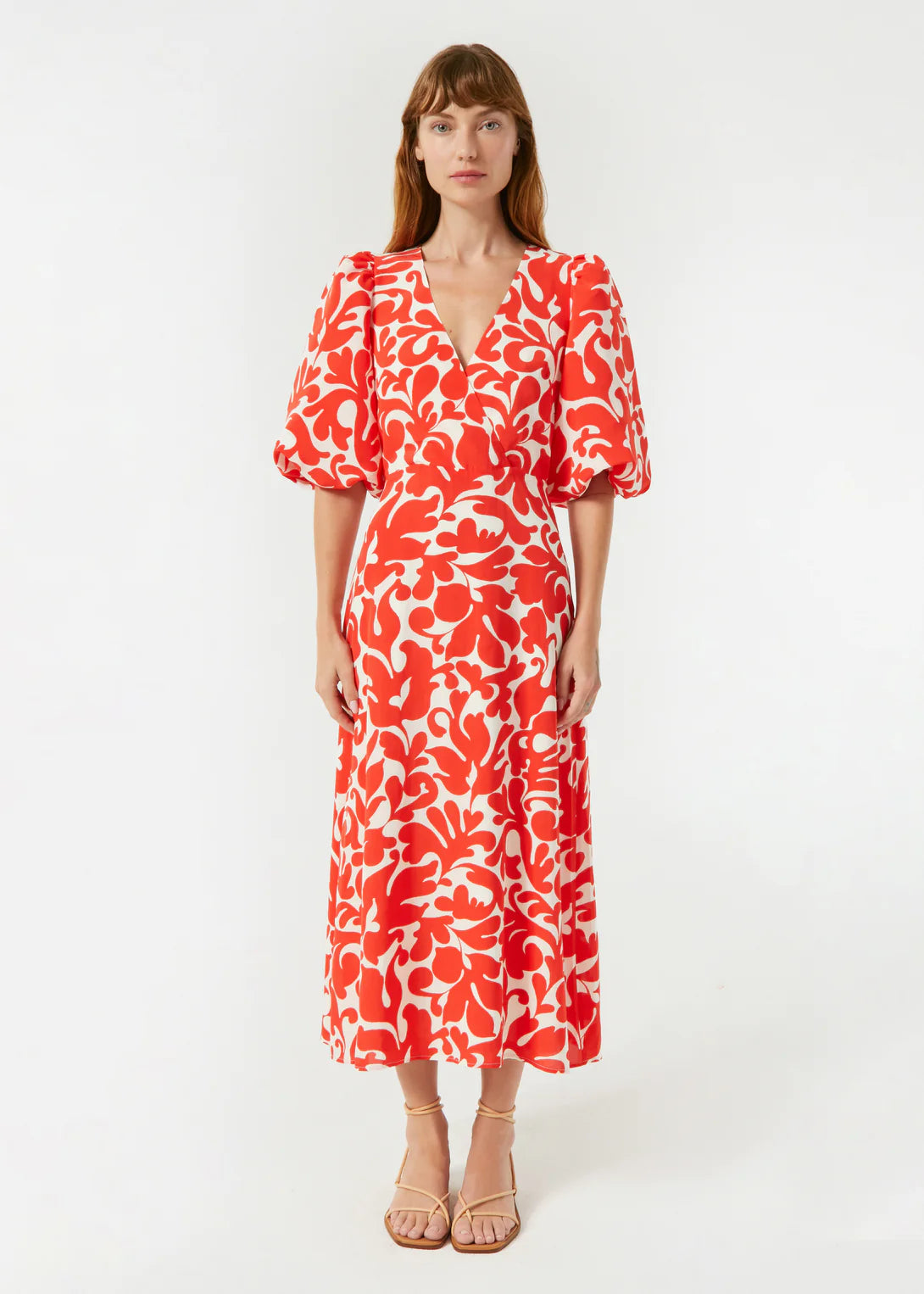 Rhode Ina Dress Red Caspian Lagoon
