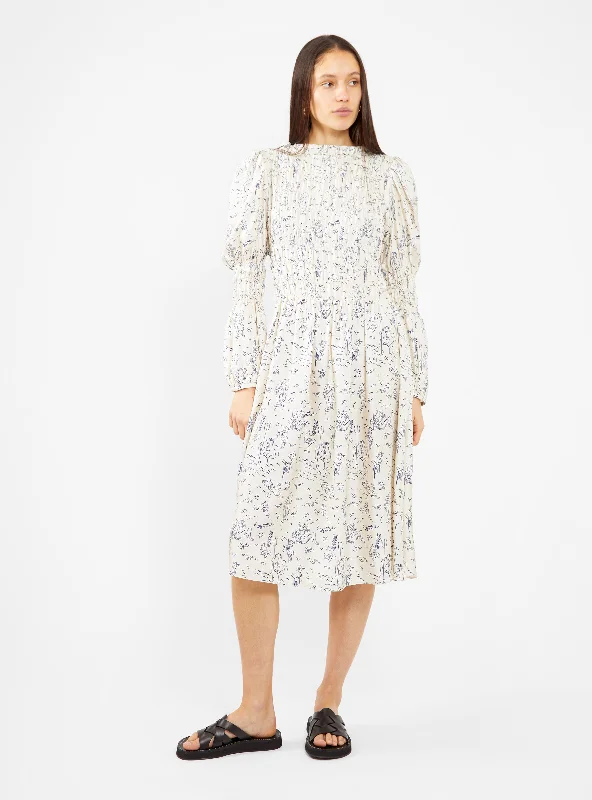 Marina Dress Off White & Navy