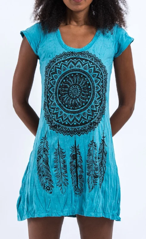 Sure Design Women's Dreamcatcher Dress Turquoise