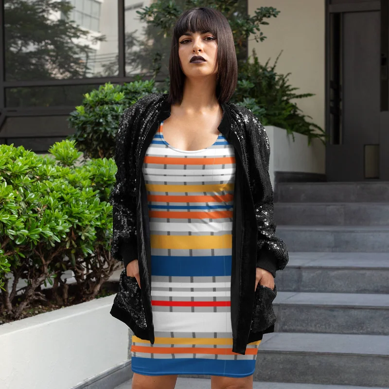 65 MCMLXV Women's Lace Stripe Print Dress